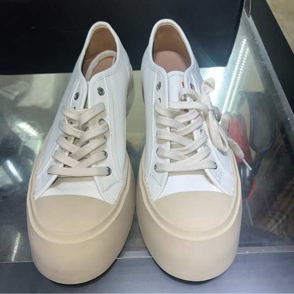 Marni White and Tan Men's Sneakers